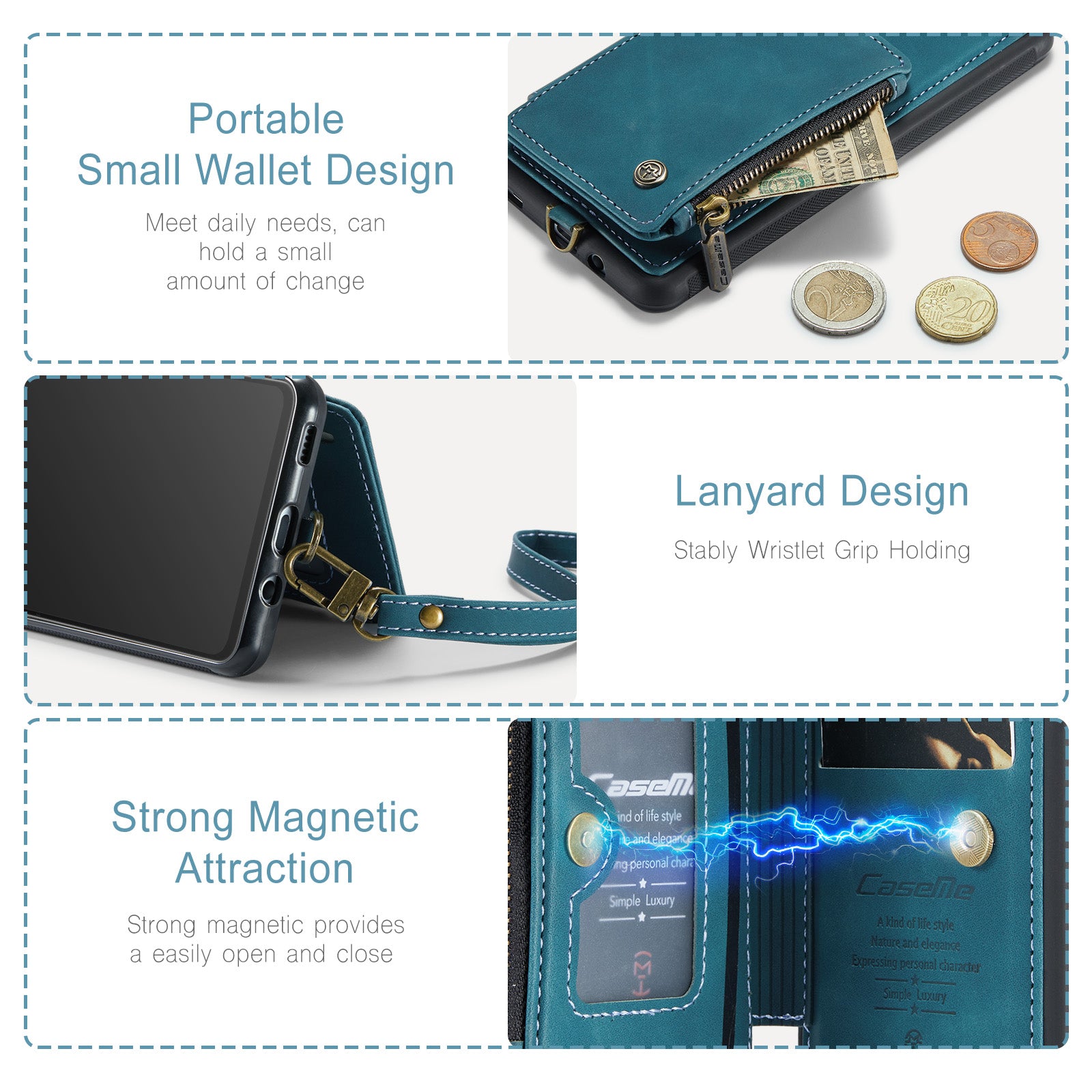 CASEME C20 Series for Samsung Galaxy S20 FE S20 FE 5G S20 FE 2022 S20 Lite RFID Blocking Zipper Pocket Phone Case PU Leather Coated TPU Cover Wallet Kickstand CASEME C20 Series for Samsung Galaxy S20 FE S20 FE 5G S20 FE 2022 S20 Lite RFID Blocking Zipper Pocket Phone Case PU Leather Coated TPU Cover Wallet Kickstand